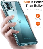 Techsuit Shockproof Clear Silicone - Διάφανη Θήκη Σιλικόνης - Motorola Moto G72 - Clear (5949419082915)
