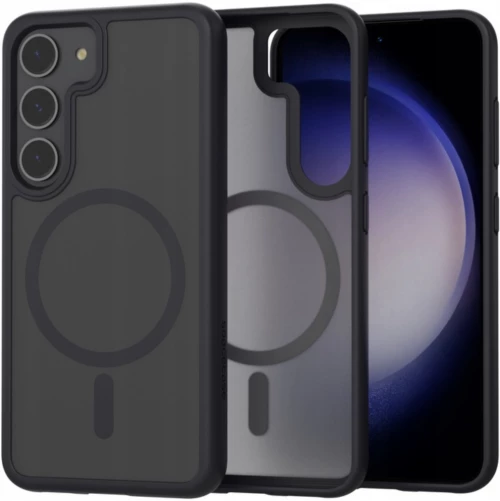 Spacecase Hybrid MagSafe - Σκληρή Ημιδιάφανη Θήκη MagSafe - Samsung Galaxy S23 - Black (5905719103378)