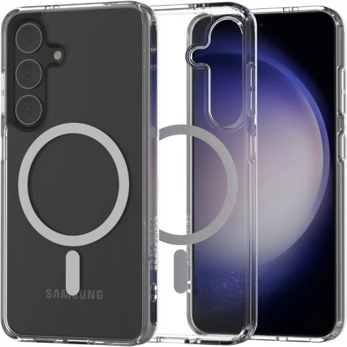 Spacecase Clear MagSafe - Σκληρή Διάφανη Θήκη MagSafe - Samsung Galaxy S23 FE - Transparent (5905719107178)
