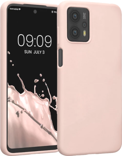KWmobile Soft Flexible Rubber Cover - Θήκη Σιλικόνης Motorola Moto G13 / G23 - Dusty Pink (60842.10)