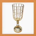 Κηροπήγιο μεταλικο gold 30cm