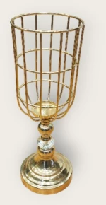 Κηροπήγιο μεταλικο gold 30cm
