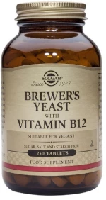 Solgar Brewer's Yeast With Vitamin B12 X 250 Tabs