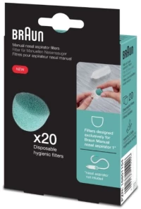 Braun Αντ/κά Φίλτρα Μιας Χρήσης BNF050EU (Για Braun Manual Ρινικός Αναρροφητήρας BNA050EU) x 20 Τμχ