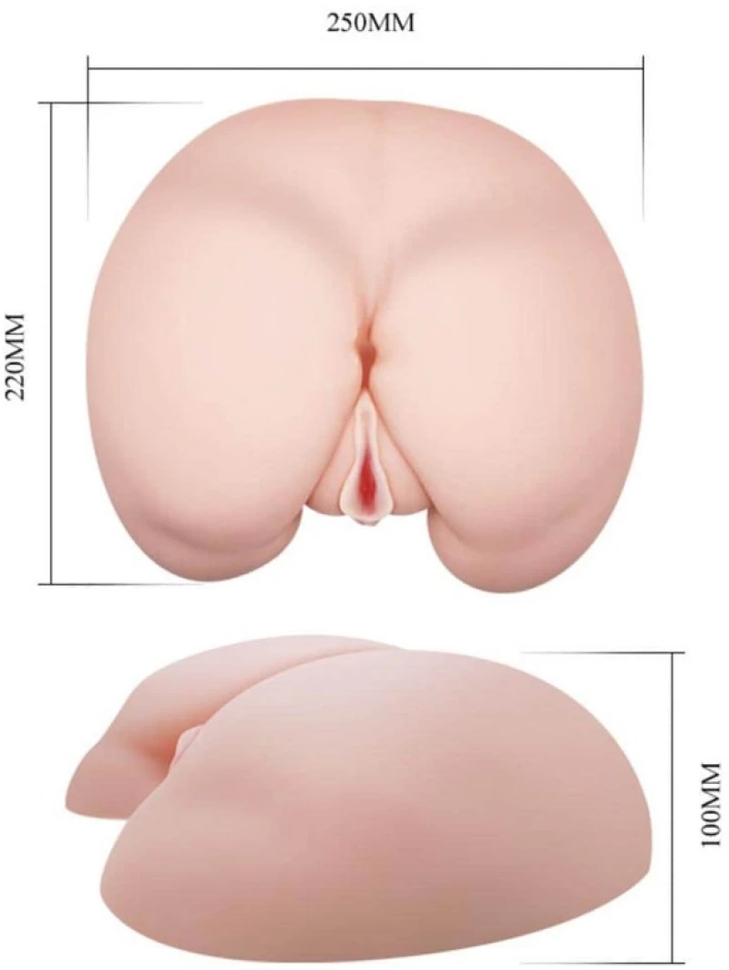 Ρεαλιστικό Ομοίωμα Θερμαινόμενο Baile Vagina&Ass Μπεζ