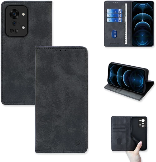 Θήκη Πορτοφόλι Vintage Magnet Wallet Sonique OnePlus Nord 2T 5G Μαύρο - Sonique - Μαύρο - OnePlus Nord 2T 5G - Θήκη Πορτοφόλι