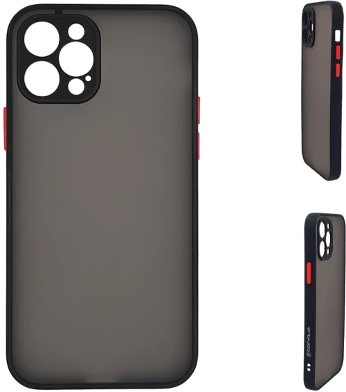 Θήκη Σιλικόνης Color Button Bumper Sonique Apple iPhone 12 Pro Max Μαύρο - Sonique - Μαύρο - iPhone 12 Pro Max - Θήκες Πλάτης