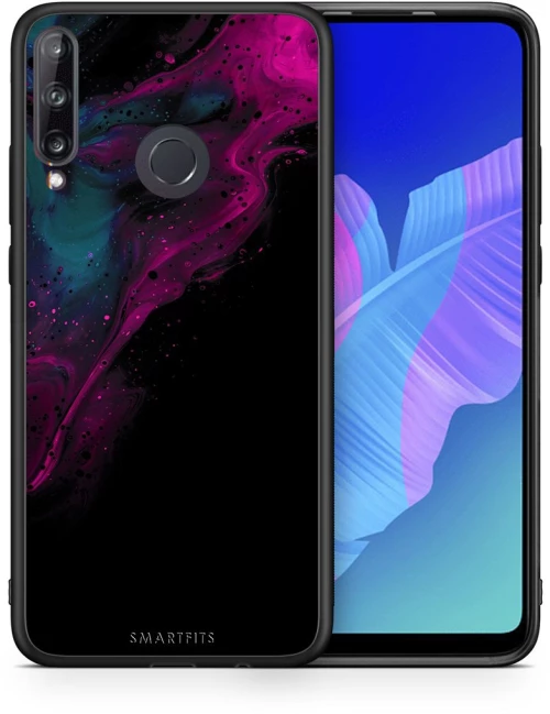Watercolor Pink Black - Huawei P40 Lite E case
