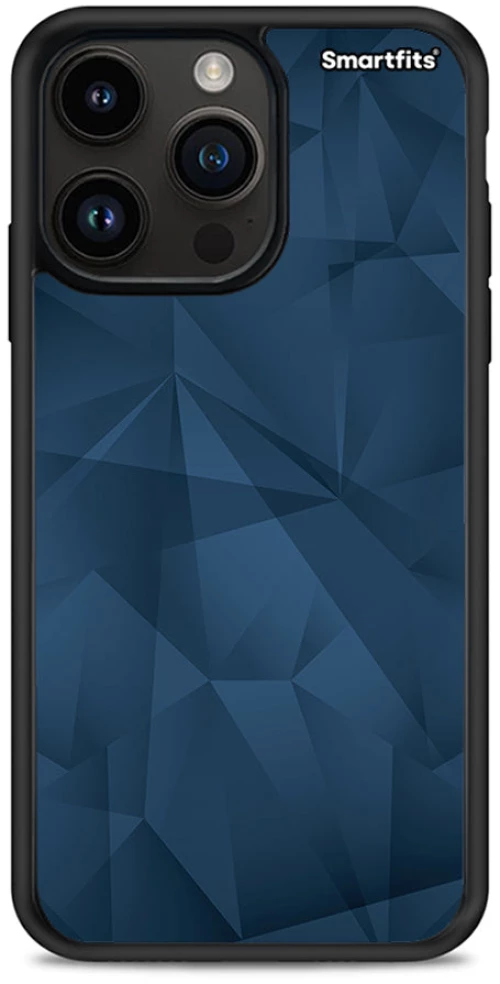 Geometric Blue Abstract - iPhone 14 Pro Max case