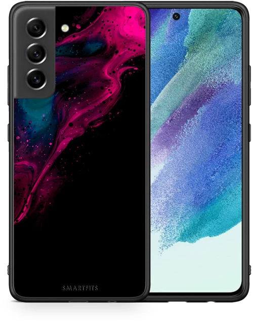 Watercolor Pink Black - Samsung Galaxy S21 FE case