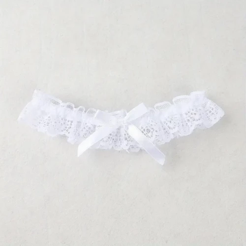 Καλτσοδέτα Δαντελωτή Bowknot Λευκή
