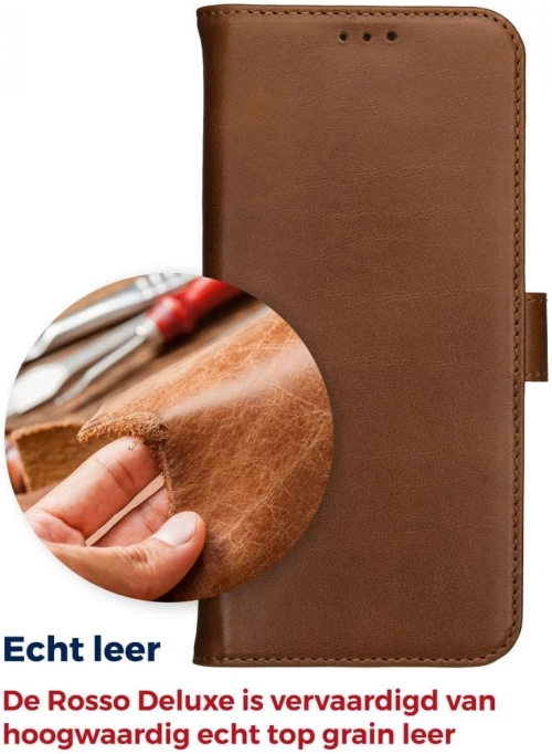 Rosso Deluxe Δερμάτινη Θήκη Πορτοφόλι Samsung Galaxy A73 5G - Brown (8719246343599)