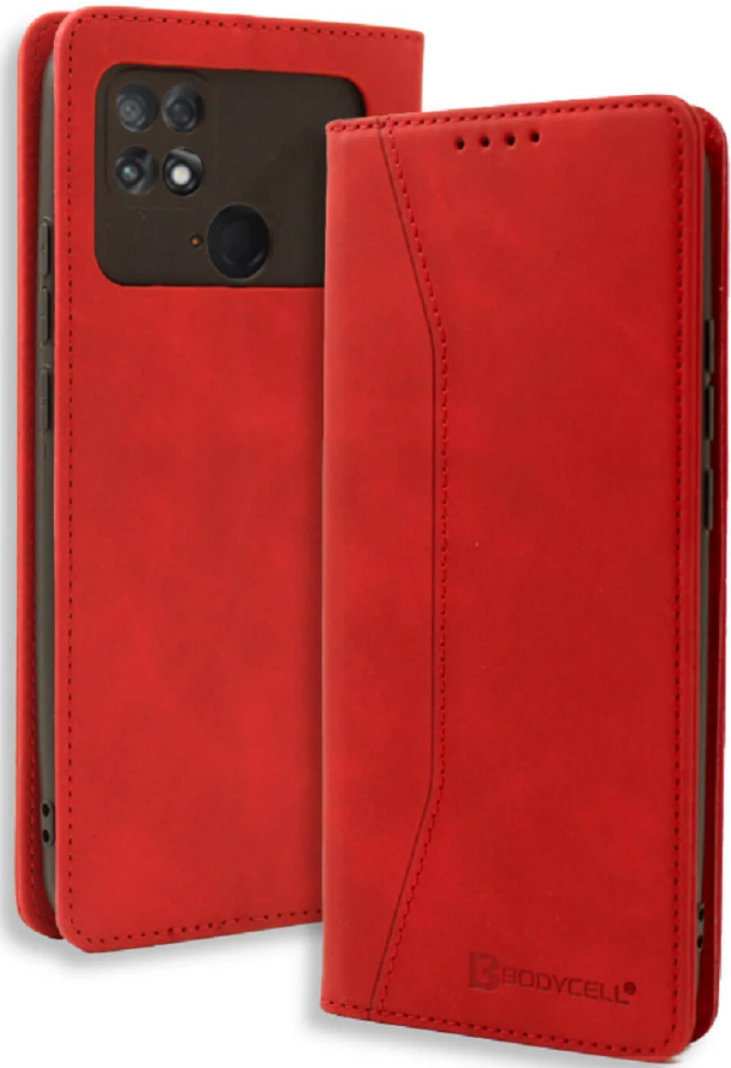 Bodycell Θήκη - Πορτοφόλι Xiaomi Poco C40 - Red (5206015004308)