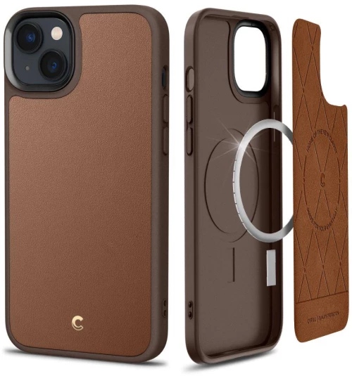 Spigen Cyrill Kajuk Mag Θήκη MagSafe με Λουράκι Χειρός - Apple iPhone 15 Plus / 14 Plus - Saddle Brown (ACS04947)