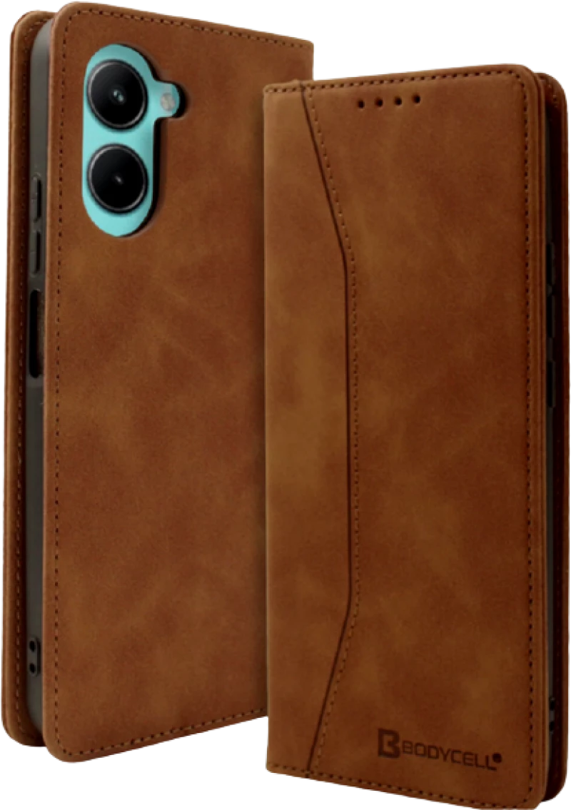 Bodycell Θήκη - Πορτοφόλι Realme C33 - Brown (5206015016226)