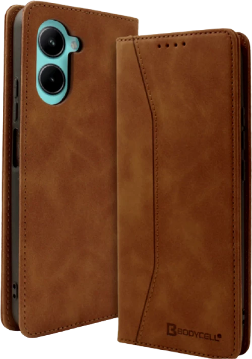 Bodycell Θήκη - Πορτοφόλι Realme C33 - Brown (5206015016226)