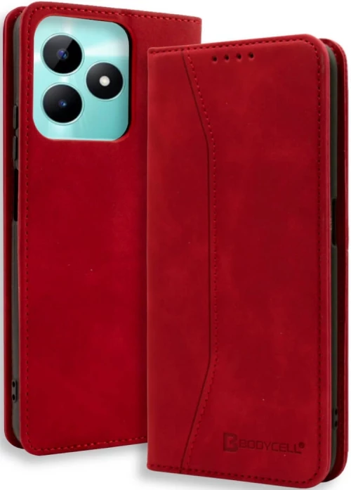 Θήκη Πορτοφόλι - Realme C51 - Bodycell Book Case - Red (5206015072024)