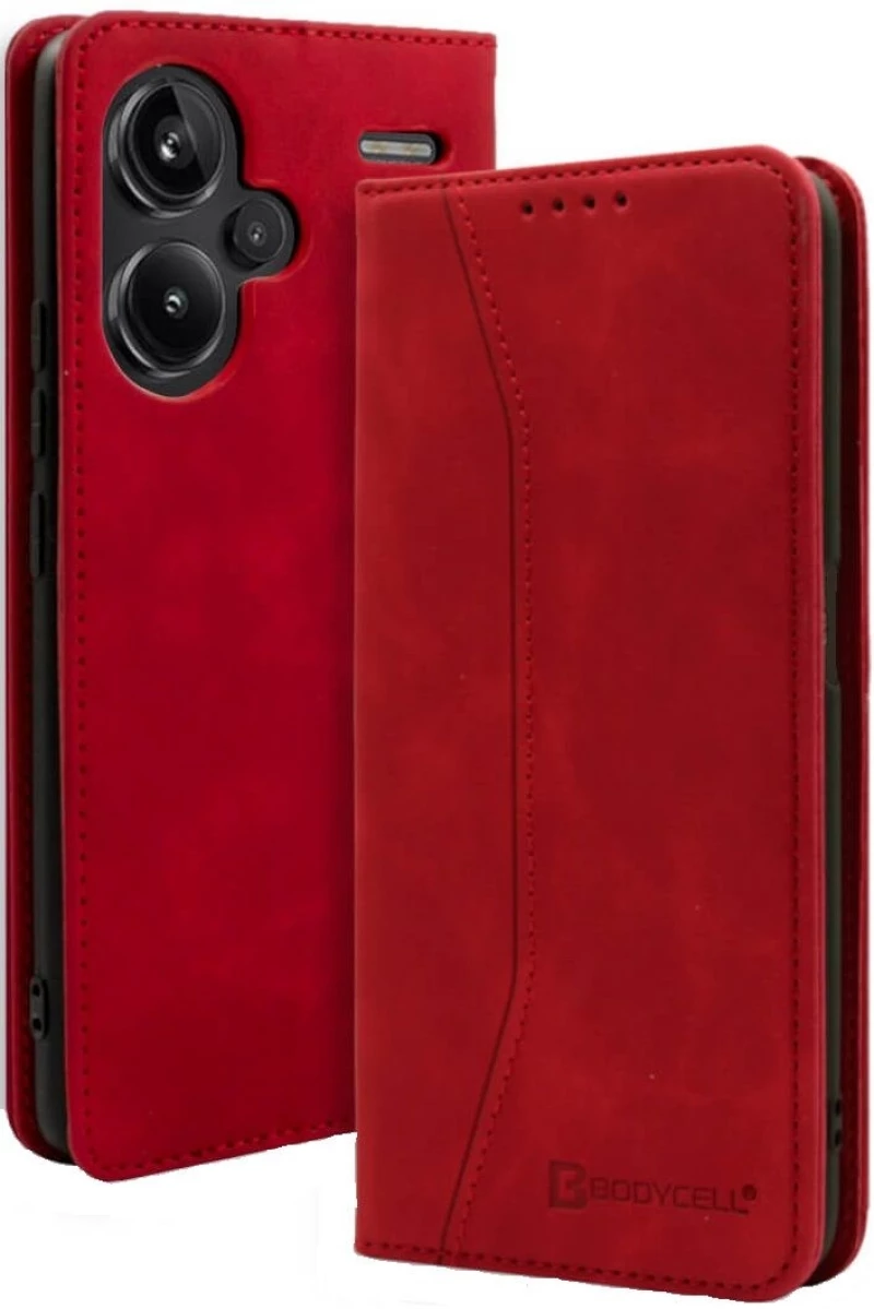 Θήκη Πορτοφόλι - Xiaomi Redmi Note 13 Pro Plus - Bodycell Book Case - Red (5206015073670)