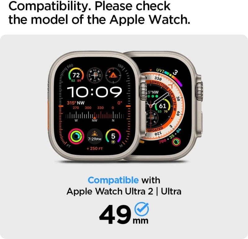 Spigen Rugged Armor - Θήκη Σιλικόνης Apple Watch Ultra 2 / Ultra 1 49mm - Navy Blue (ACS07382)