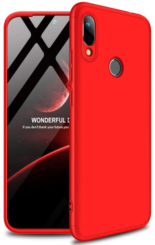 GKK Θήκη Hybrid Full Body 360° Huawei Y6 2019 - Red (51202)