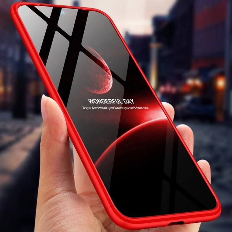 GKK Θήκη Hybrid Full Body 360° Huawei Y6 2019 - Red (51202)