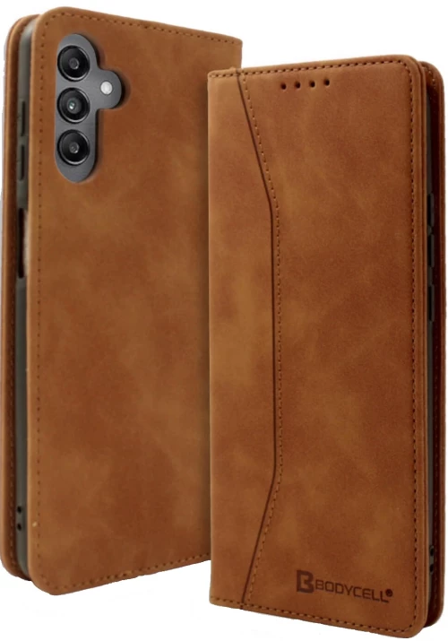 Bodycell Book Case - Θήκη Πορτοφόλι - Samsung Galaxy M34 5G - Brown (5206015073458)