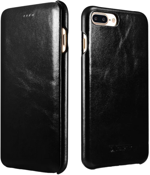 iCarer Vintage Series Side-Open Δερμάτινη Θήκη iPhone 8 Plus / iPhone 7 Plus - Black (RIP7002BL)