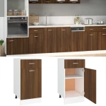 Έπιπλο Με Συρτάρι Καφέ Δρυς 40 x 46 x 81,5 εκ. Επεξεργ. Ξύλο 815572