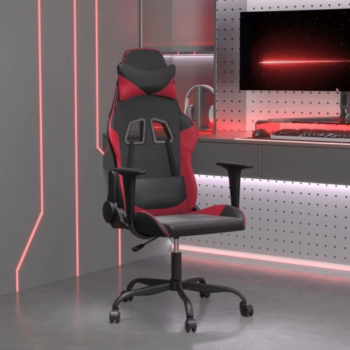 Καρέκλα Gaming Μαύρο/Μπορντό από Συνθετικό Δέρμα Μαύρο 3143648