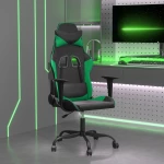 Καρέκλα Gaming Μαύρο/πράσινο από Συνθετικό Δέρμα Μαύρο 3143644