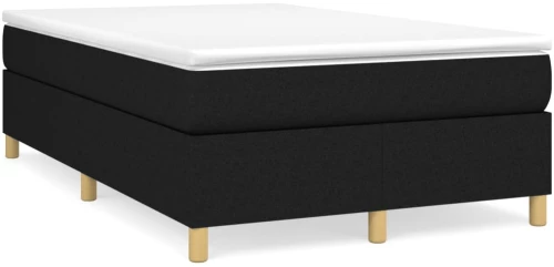Κρεβάτι Boxspring με Στρώμα Μαύρο 120x190 εκ. Υφασμάτινο Μαύρο 3269692