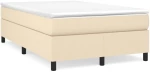 Κρεβάτι Boxspring με Στρώμα Κρεμ 120x190 εκ. Υφασμάτινο Κρεμ 3269688