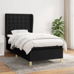 Κρεβάτι Boxspring με Στρώμα Μαύρο 80 x 200 εκ. Υφασμάτινο Μαύρο 3128799