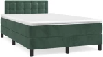 Κρεβάτι Boxspring με Στρώμα & LED Σκ. Πράσινο 120x190εκ Βελούδο Πράσινο 3270180