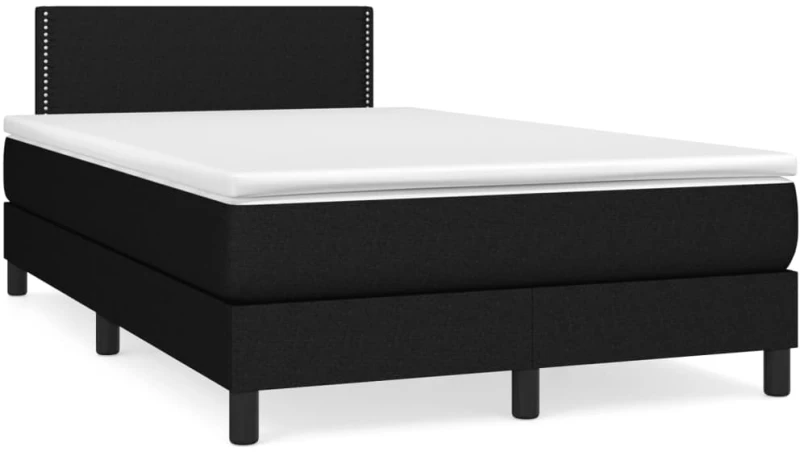 Κρεβάτι Boxspring με Στρώμα Μαύρο 120x190 εκ. Υφασμάτινο Μαύρο 3269718