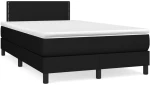 Κρεβάτι Boxspring με Στρώμα Μαύρο 120x190 εκ. Υφασμάτινο Μαύρο 3269718