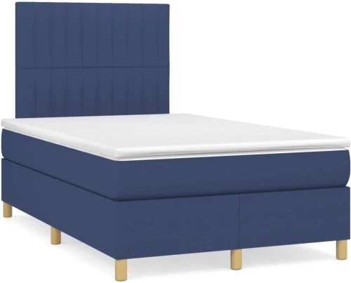 Κρεβάτι Boxspring με Στρώμα Μπλε 120x190 εκ. Υφασμάτινο Μπλε 3269950