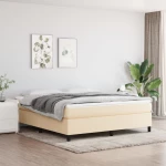 Κρεβάτι Boxspring με Στρώμα Κρεμ 180x200 εκ. Υφασμάτινο Κρεμ 3144444