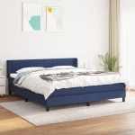 Κρεβάτι Boxspring με Στρώμα Μπλε 180x200 εκ. Υφασμάτινο Μπλε 3129895