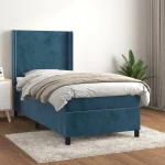 Κρεβάτι Boxspring με Στρώμα Σκούρο Μπλε 80 x 200 εκ. Βελούδινο Μπλε 3132529