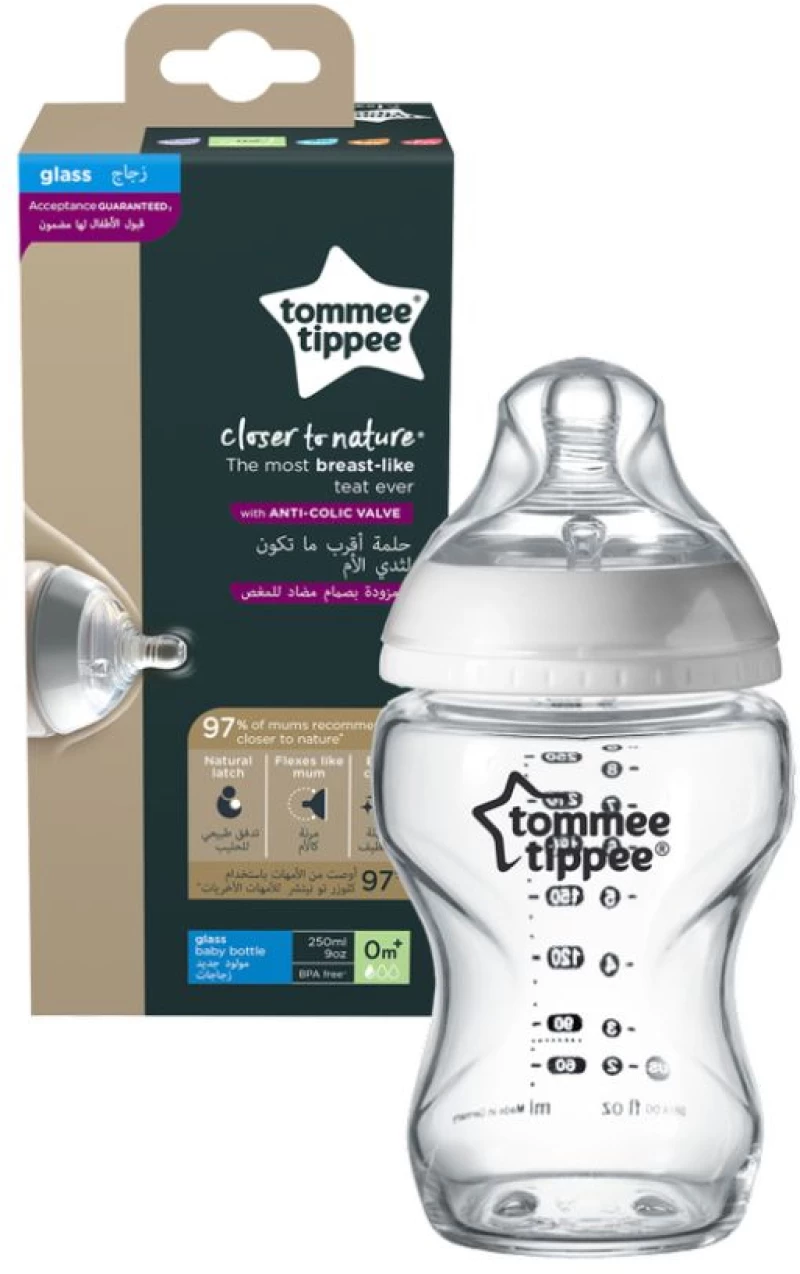 Πλαστικό Μπιμπερό 260ml Μικρής Ροής 0m+ Tommee Tippee-Closer to Nature