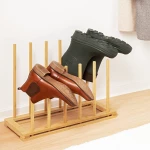 Navaris Bamboo Boot Rack - Ξύλινη Βάση για Μπότες / Παπούτσια από Μπαμπού - 56 x 43 x 23 cm - Light Brown (56090.01)
