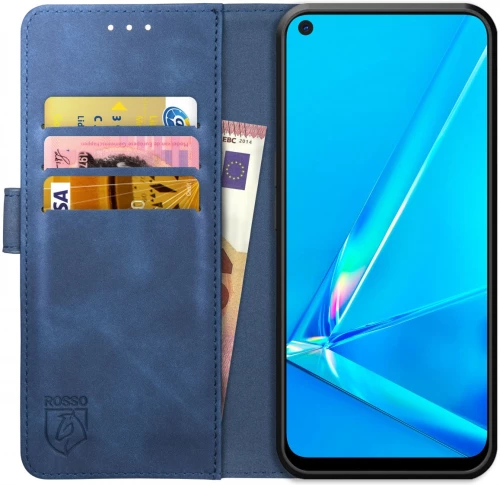 Rosso Element PU Θήκη Πορτοφόλι Oppo A72 / A52 - Blue (8719246262838)