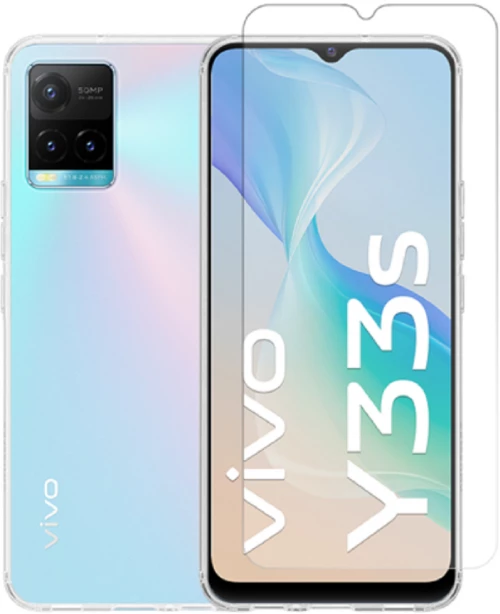 Vivid Σετ Διάφανη Θήκη Σιλικόνης & Tempered Glass - Vivo Y33s - Transparent (VIGELLY247GLASSTN)