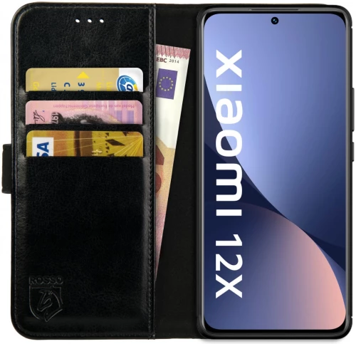 Rosso Element PU Θήκη Πορτοφόλι Xiaomi 12 / 12X - Black (8719246358371)