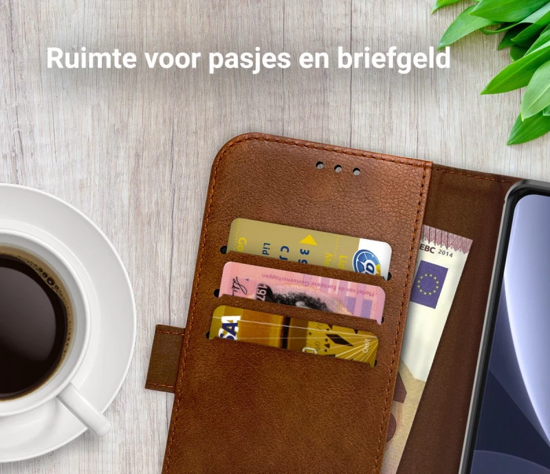 Rosso Element PU Θήκη Πορτοφόλι Xiaomi 12 Pro 5G - Brown (8719246358470)