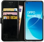 Rosso Element PU Θήκη Πορτοφόλι Oppo Reno6 5G - Black (8719246365959)