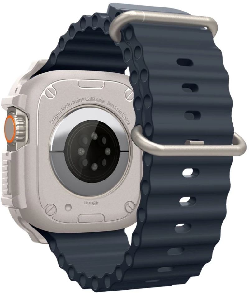 Spigen Rugged Armor - Θήκη Σιλικόνης Apple Watch Ultra 2 / Ultra 1 49mm - Dune Beige (ACS07381)