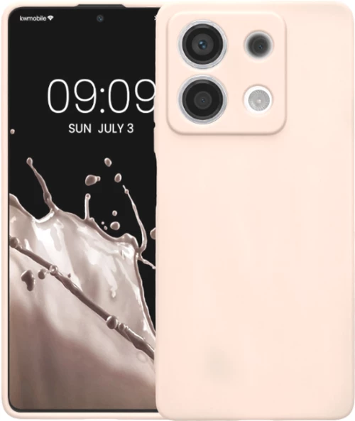 Θήκη Σιλικόνης με Πλαίσιο Κάμερας - Xiaomi Redmi Note 13 5G - KWmobile TPU Case with Camera Lens Protector - Coconut Swirl (KWM000020LK002C)