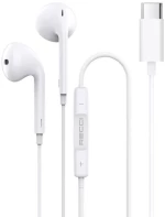 Recci REP-L27 - Ενσύρματα Handsfree Ακουστικά Type-C - White (6955482503744)